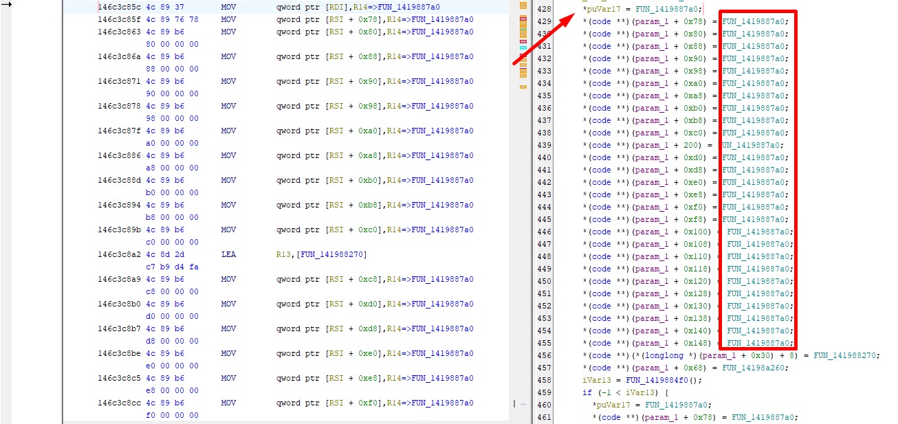 IOCTL dispatcher function assignments in Ghidra