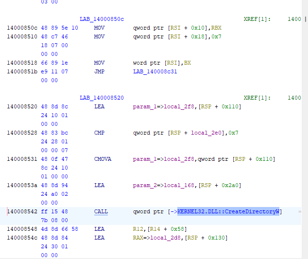 Patched function location